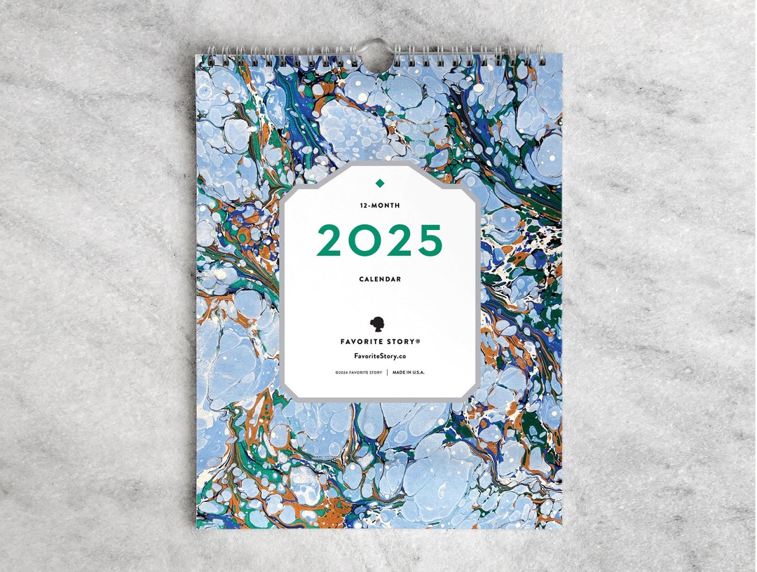 2025 Monthly Calendar Illustrated Wall Calendar 2025 2025 Calendar