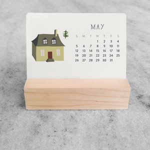 2024 Desk Calendar with Wood Stand Mini Desk Calendar 2024 Flip Calendar Small Desk Calendar stocking stuffer Favorite Story image 7