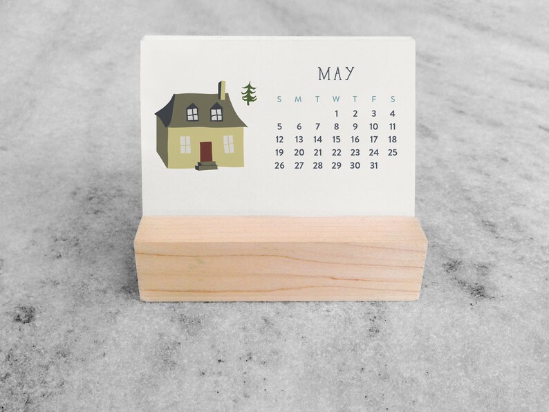 2024 Desk Calendar with Wood Stand Mini Desk Calendar 2024 Flip Calendar Small Desk Calendar stocking stuffer Favorite Story image 7