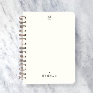 2027 Personalized Wire-Bound Planner | Custom Name, Soft Cover Organizer Ivory