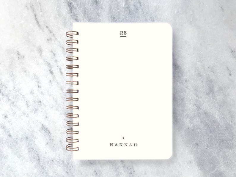 2027 Personalized Wire-Bound Planner | Custom Name, Soft Cover Organizer Ivory