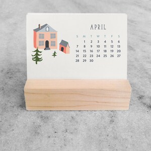 2024 Desk Calendar with Wood Stand Mini Desk Calendar 2024 Flip Calendar Small Desk Calendar stocking stuffer Favorite Story image 6