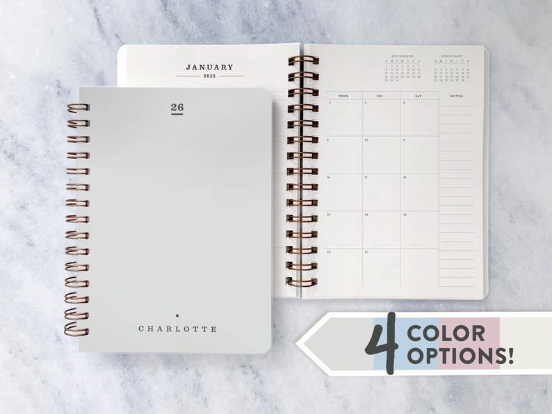 2027 Personalized Wire-Bound Planner | Custom Name, Soft Cover Organizer image 1