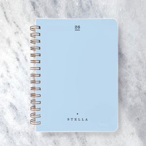 2027 Personalized Wire-Bound Planner | Custom Name, Soft Cover Organizer Sky