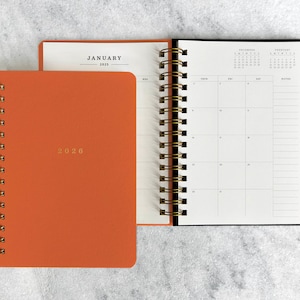 2026 Planner | Hardcover Weekly & Monthly, Rust