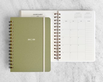 2024-2025 planner | hard cover planner 2025 | weekly planner | wire bound student planner | daily planner | hardcover, Cypress