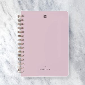 2027 Personalized Wire-Bound Planner | Custom Name, Soft Cover Organizer Rose