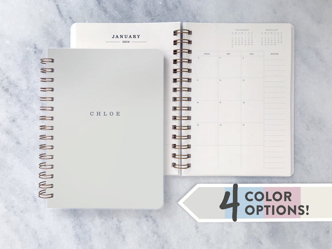 Personalized Planner 2024 Custom 2024 Planner Wirebound Planner Book