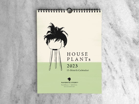 2023-plants-monthly-calendar-illustrated-wall-calendar-plant-lover