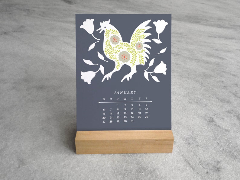 2020 Desk Calendar Mexican Folk Art Monthly 2020 Calendar Etsy