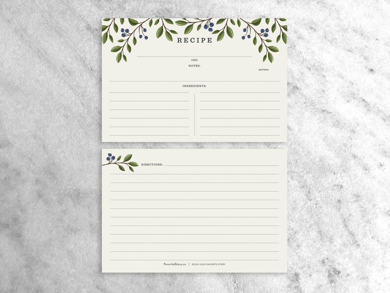 150 Recipe Cards for Recipe Box Floral 4x6 Printed Cards Etsy