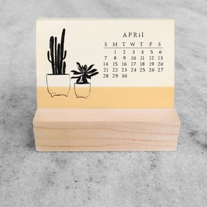 Houseplants 2024 Mini Desk Calendar Small Desk Calendar 2024 Monthly Calendar easel desk calendar, stocking stuffer image 6