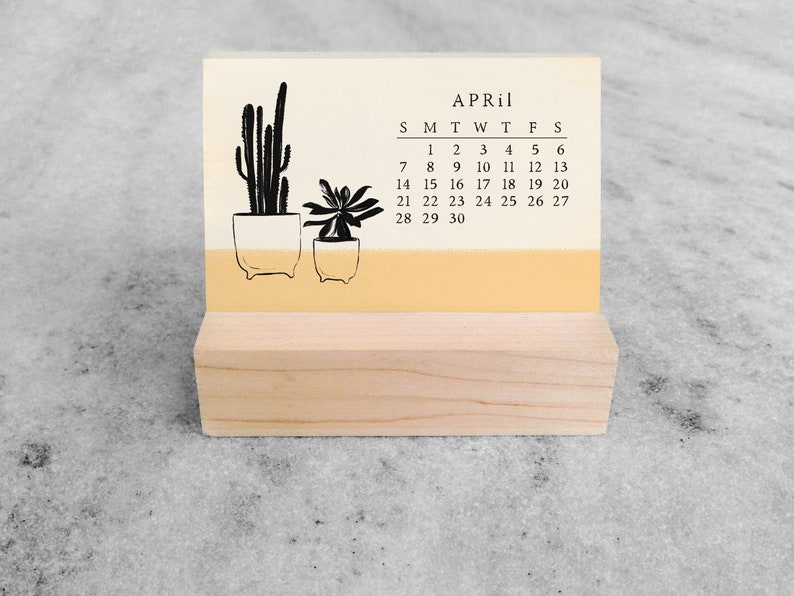 Houseplants 2024 Mini Desk Calendar Small Desk Calendar 2024 Monthly Calendar easel desk calendar, stocking stuffer image 6