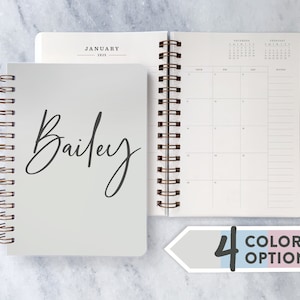 Personalized 2025-2026 Planner – Custom Weekly, Monthly & Daily Agenda, Soft Cover with Script Name, Academic Organizer, Gift for Students