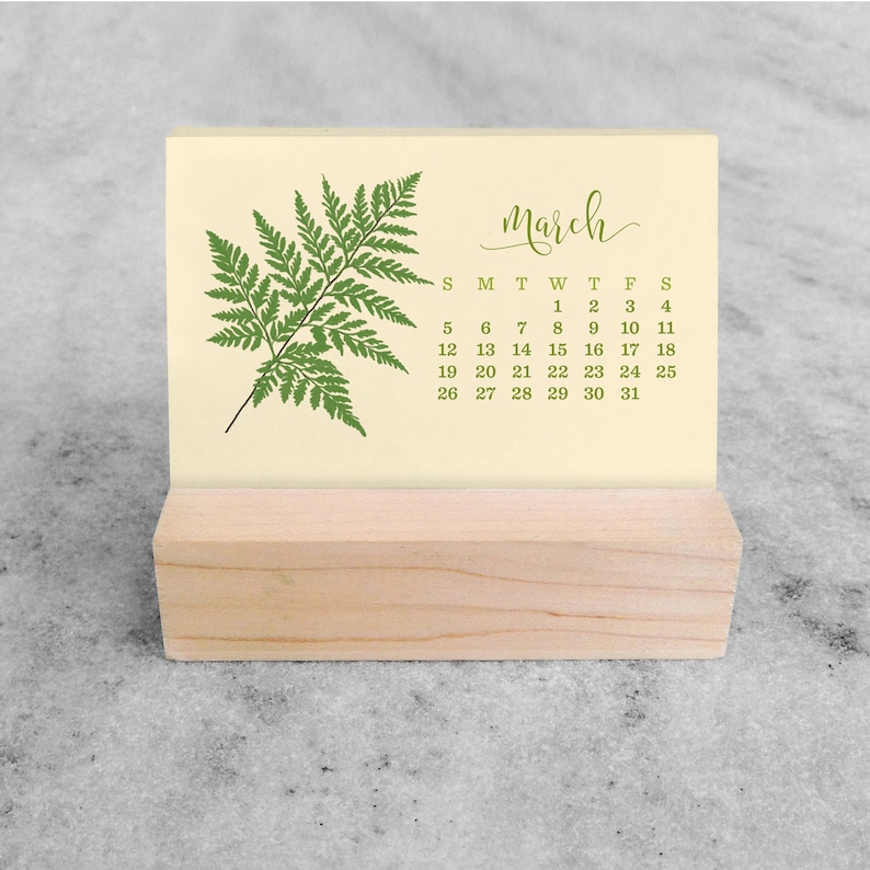 2023 Desk Calendar Mini Desk Calendar 2023 With Wood Stand Etsy
