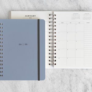 2025 planner | hard cover planner 2024-2025 | weekly planner | wire bound student planner | daily planner | hardcover, Periwinkle