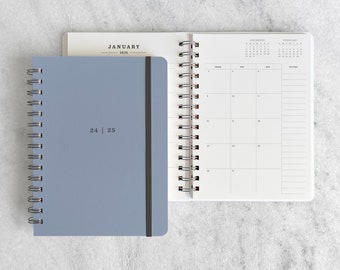 2025 planner | hard cover planner 2024-2025 | weekly planner | wire bound student planner | daily planner | hardcover, Periwinkle