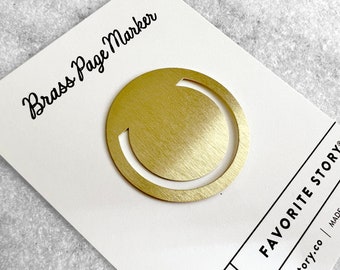 Brass Page Marker | Planner Bookmark | Brass Tab | Planner Tabs | Planner Page Marker | Pagemarker | Page Holder | Page Flag, Circle