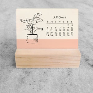 Houseplants 2024 Mini Desk Calendar Small Desk Calendar 2024 Monthly Calendar easel desk calendar, stocking stuffer image 10