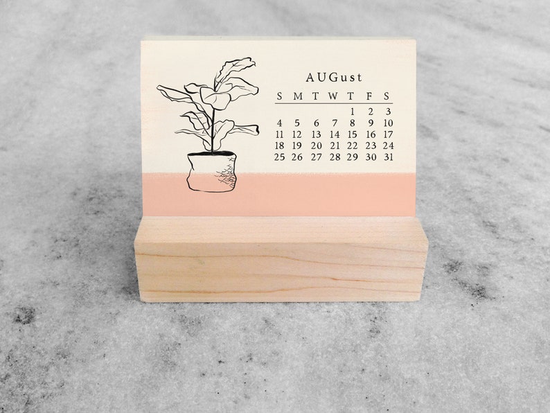 Houseplants 2024 Mini Desk Calendar Small Desk Calendar 2024 Monthly Calendar easel desk calendar, stocking stuffer image 10