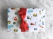 Winter Village Wrapping Paper, fine gift wrap, flat sheet paper, illustrated, 5 sheets 