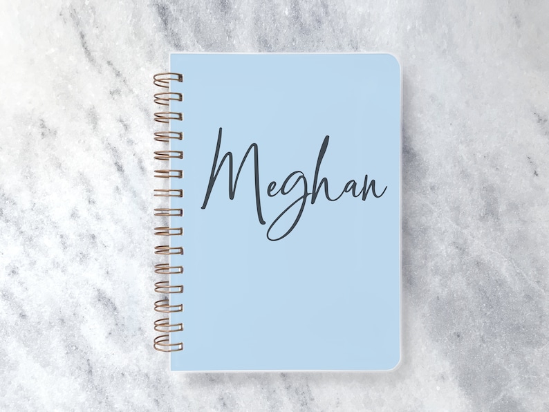 Personalized planner 2025 custom 2024-2025 planner weekly agenda monthly planner daily planner Soft Cover with Script Blue