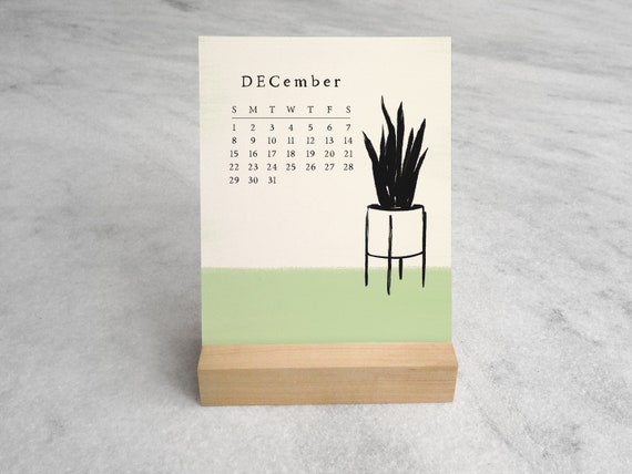 Mini Calendrier De Bureau Simple Couleur Unie 2024 Petit - Temu Canada