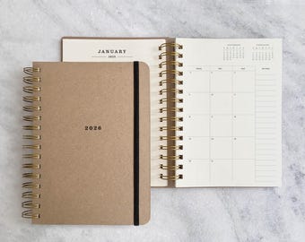 2026 planner | weekly planner 2026 | daily agenda |  personal organizer | monthly planner | datebook, daily planner, kraft planner