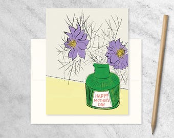 Floral Mother's Day Card: Hand-Illustrated Bouquet, A2 Card
