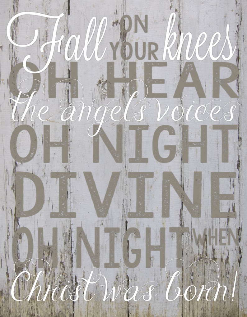Fall on Your Knees Instant Download Christmas Print Etsy