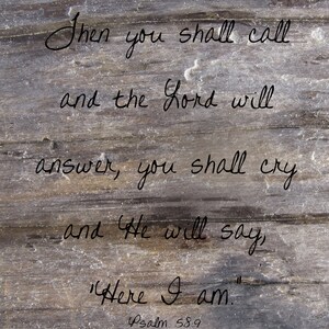 Psalm 58:9 - &quot;Here I am&quot; - Instant Download
