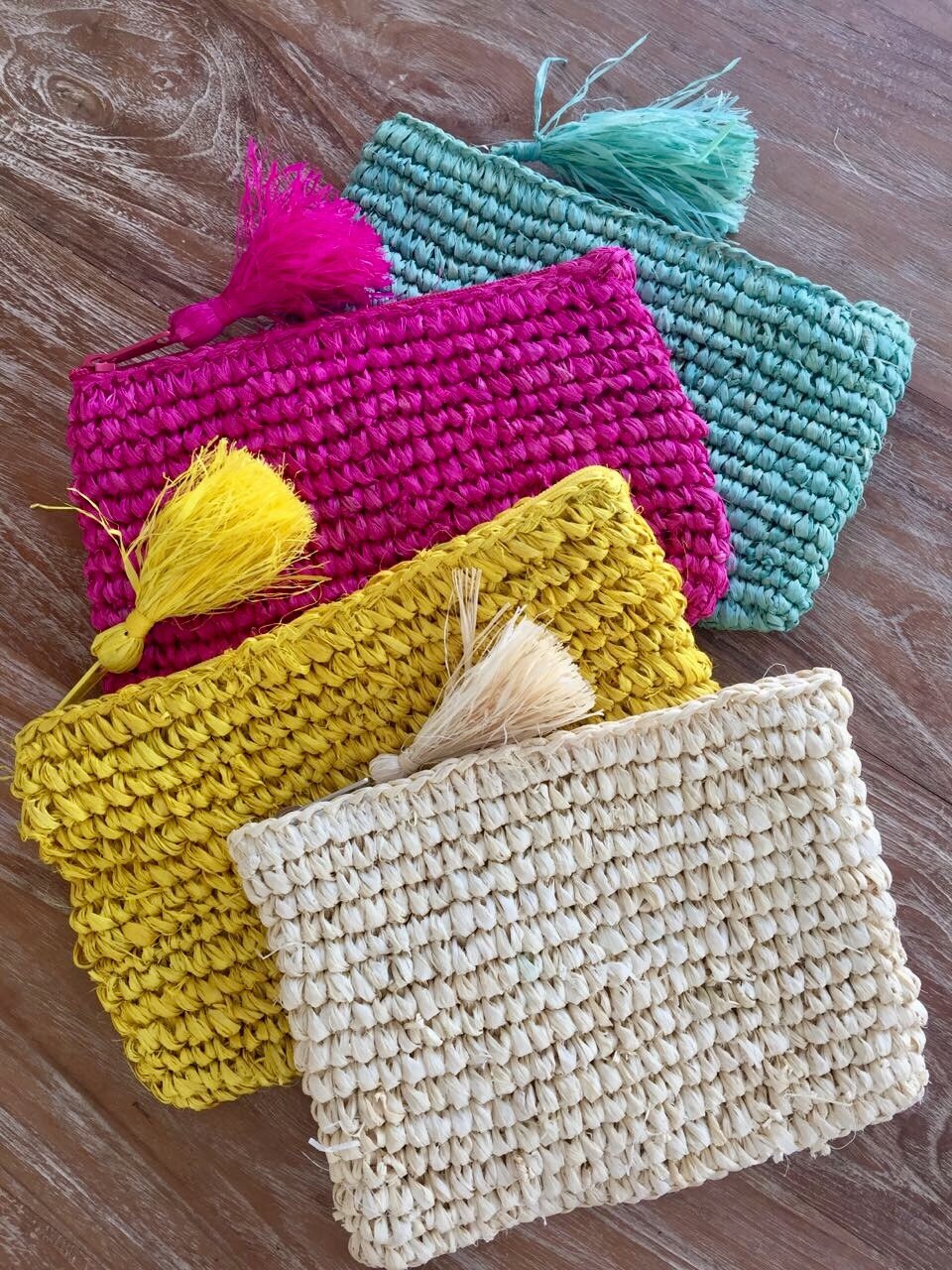 small raffia clutch