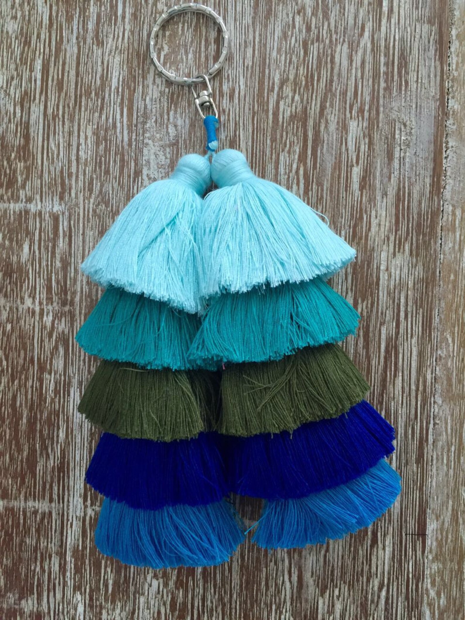 5 Tassel Stack Keychain Tassel Keyring Tassel Keychain for Etsy