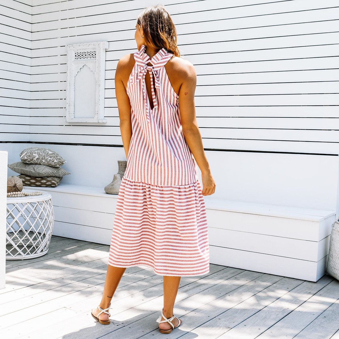 The TORI Cotton Linen Blend Dress by LJC Designs Etsy