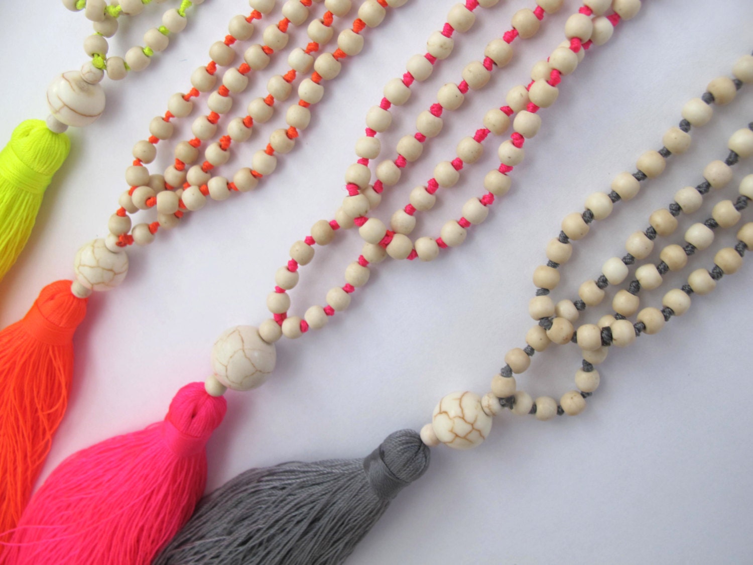 Neon tassel best sale necklace