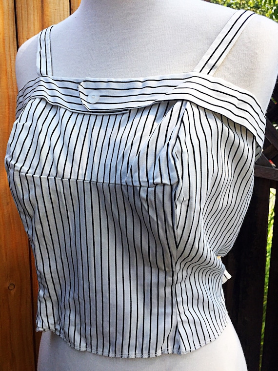 Vintage Sexy Striped 1950s Sun 50s Bra Top Tank pi