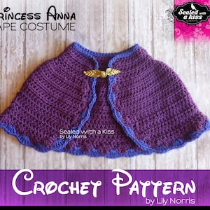 CROCHET PATTERN, Only Cape pattern, Queen Elsa, Princess Anna cape, Anna cape costume crochet, Anna inspired costume. (Instant Download)