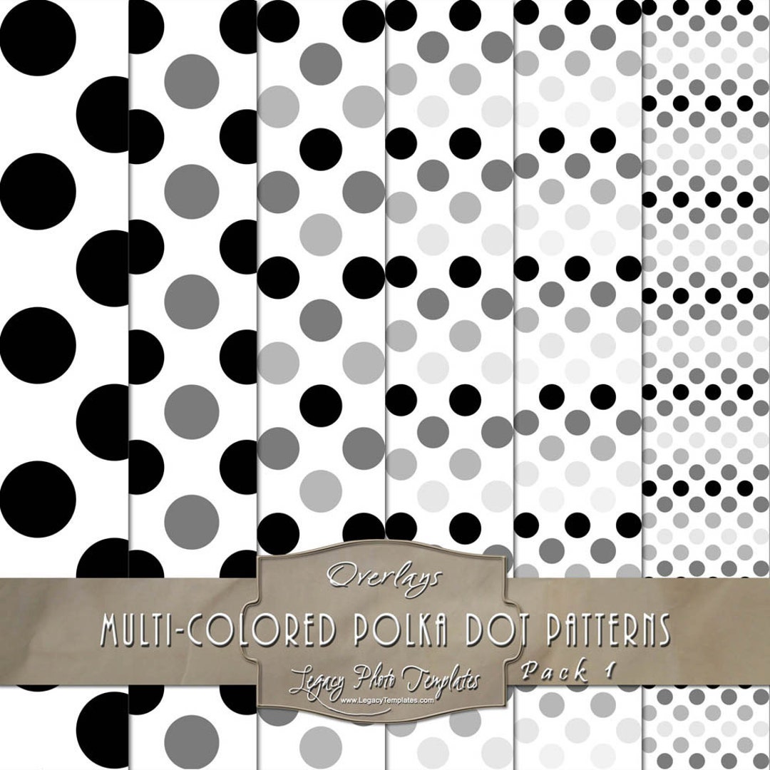 Multi-layered Polka Dot Patterned Digital Overlays - Pack 1 - Etsy