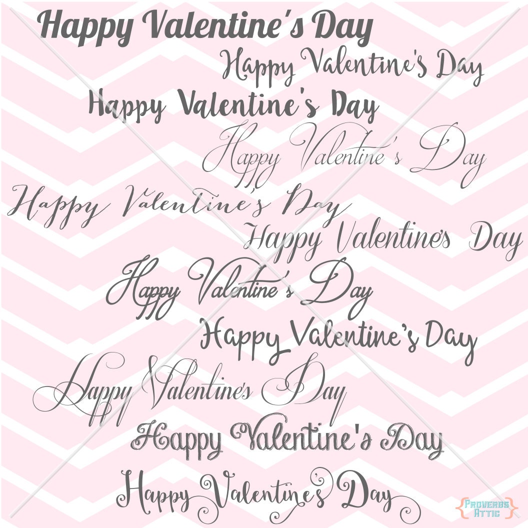 Valentines Day Fonts HD Happy Valentine's Day White Text Logo PNG