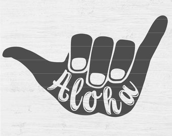 SHAKA Aloha Hang Loose Sign Digital File Instant Download Wall Art
