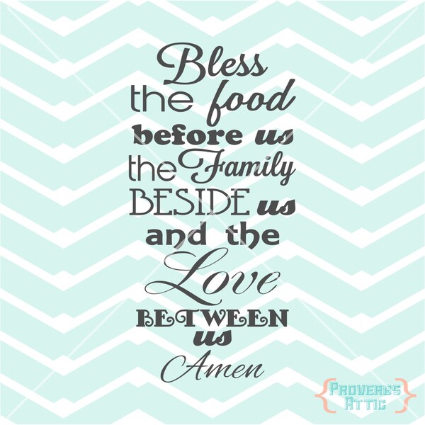 Bless the Food Before Us Printable - Etsy