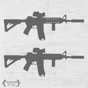 AR-15 M4 GUN digitaler Sofort Download für T-shirt Vinyl Auto LKW Fenster Aufkleber Schild Hut Druck Shirt Siebdruck PistoleSvg png dxf eps