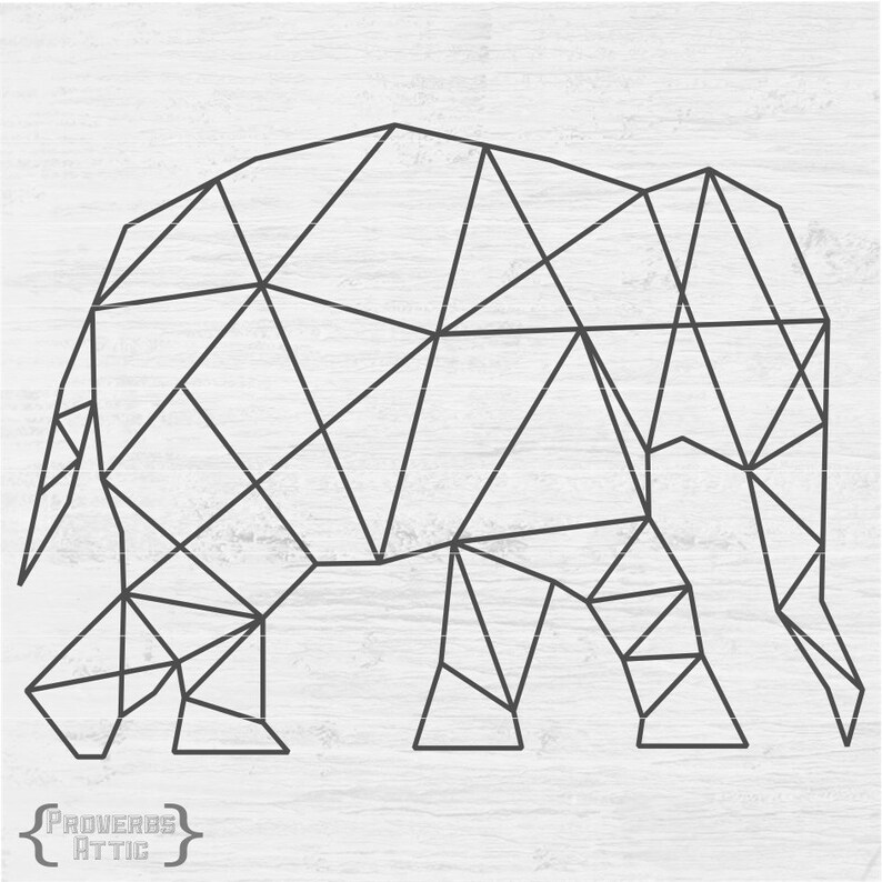 geometric elephant geo shapes kids nursery tshirt decal wall etsy