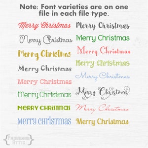MERRY CHRISTMAS font STYLE variety set season fireplace mantle decoration scrapbook wall vinyl decal Digital Download Svg png eps dxf