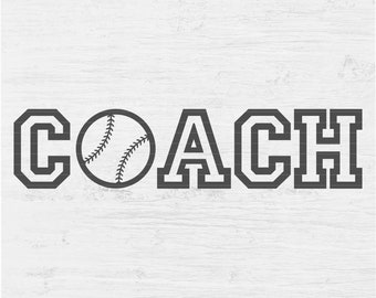 BASEBALL COACH Digital Instant Download Sports file for t-shirt/iron-on Cutting Printable gift Dad Mom Coach Vinyl Decal Svg png dxf eps