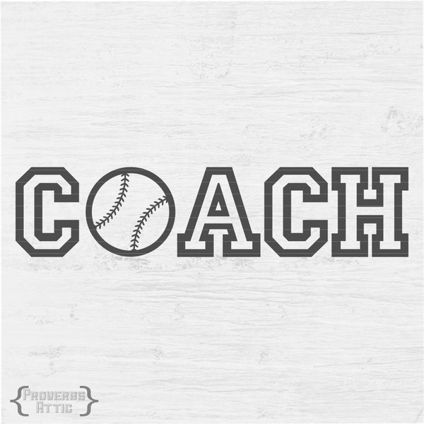 BASEBALL COACH Digital Instant Download Sports file for t-shirt/iron-on Cutting Printable gift Dad Mom Coach Vinyl Decal Svg png dxf eps