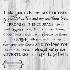 I Take You To Be My Best Friend DIGITAL cita de vinilo imprimible calcomanía de compromiso boda Digital Instant Download svg png pdf dxf eps