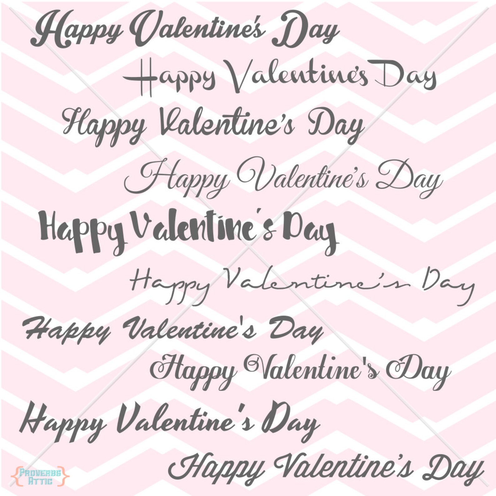 Happy Valentine's Day SCRIPT Font Set Card Scrapbook Blog | Etsy