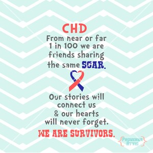 CHD Scar Buddies Congentital Heart Disease Kinder Baby Siebdruck Tshirt Vinyl druckbare Auto Aufkleber Digital Instant Download Svg Png Dxf eps