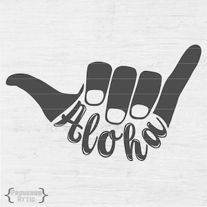 SHAKA Aloha Hang Loose sign Digital File Instant Download wall art Vinyl Car Decal screenprint Tshirt Printable Svg png eps dxf jpeg pdf